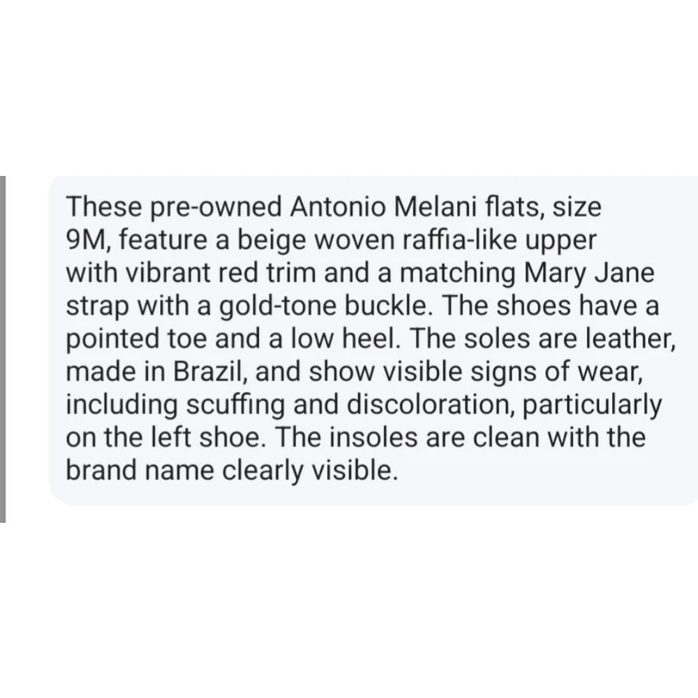 Antonio Melani Ruth Raffia Mary Jane Flats & Loafers Size 9 Beige Red EUC - Picture 11 of 11